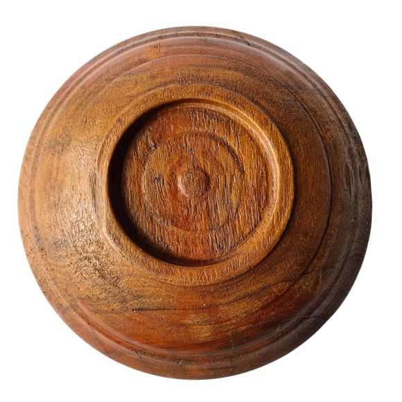 Rustic Solid Timber Wooden Decorative Bowl Dia 26.5cm Height 7.5cm Homewares - Picture 4 of 12